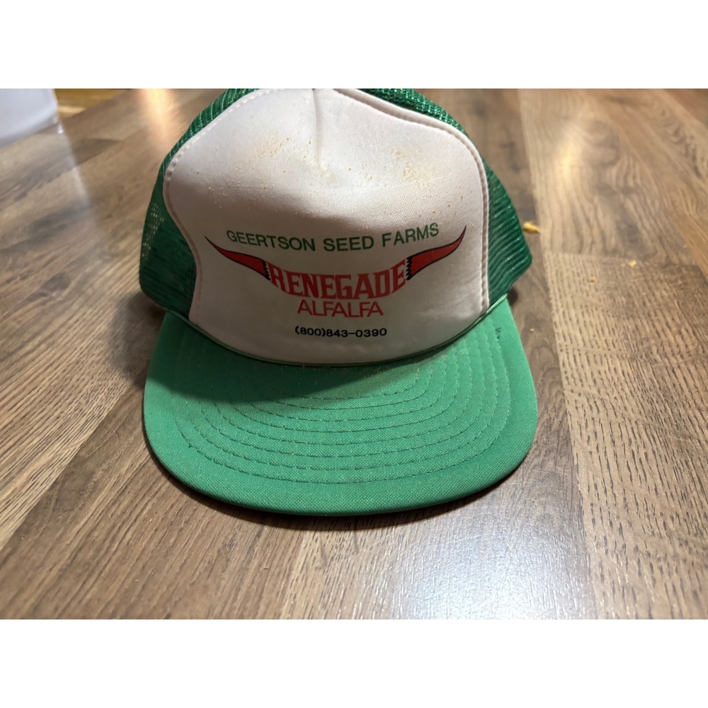 R & R Farms Hat Mens Size OSFA Green Trucker Cap Snapback Mesh Back Mexico